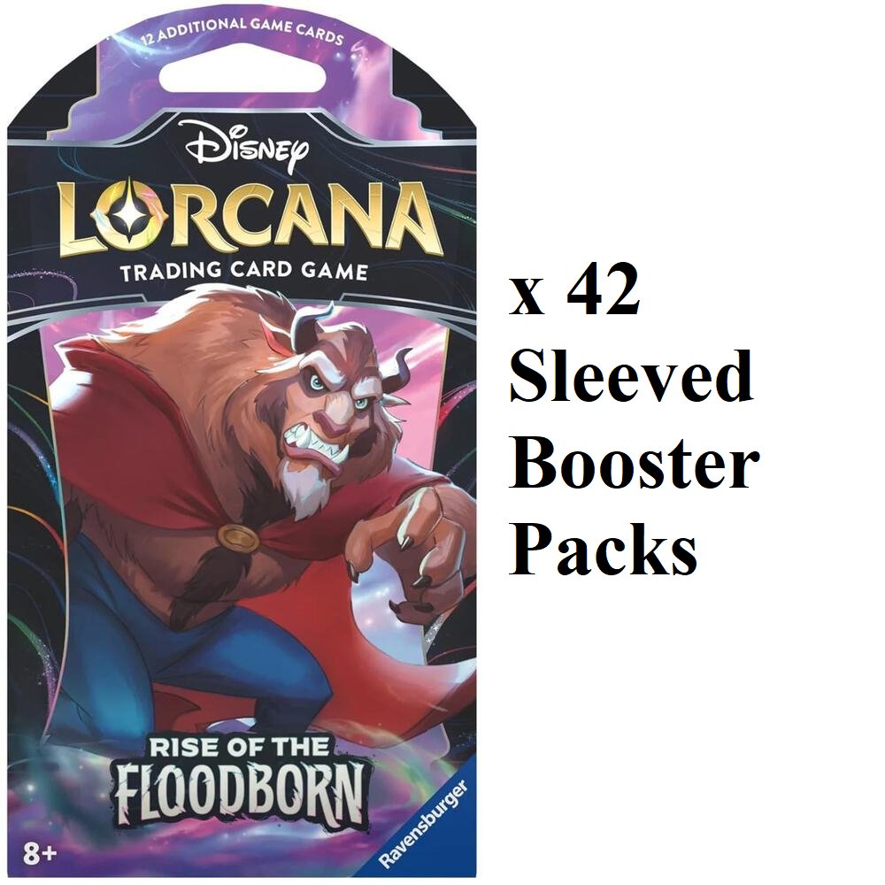 Disney Lorcana: Rise of the Floodborn Sleeved Booster Pack Case (42 Packs) - Collector Store LLC