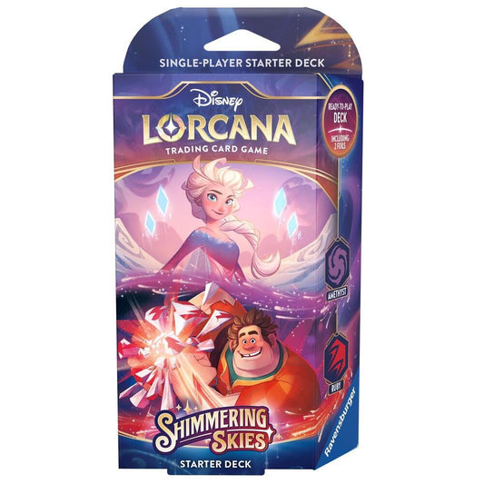 Disney Lorcana: Shimmering Skies Starter Deck (Amethyst & Ruby) - Collector Store LLC