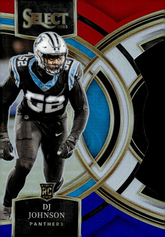 DJ Johnson 2023 Panini Select Die - Cut Red White & Blue Prizm RC #143 - Collector Store LLC