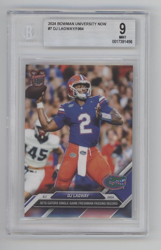 DJ Lagway 2024 Bowman University Now #7 Beckett 9 - Collector Store LLC