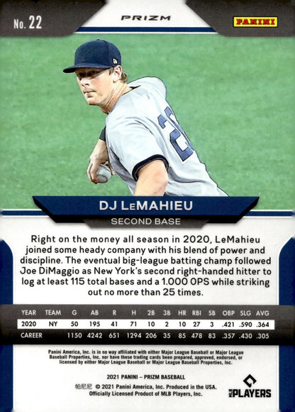 DJ LeMahieu 2021 Panini Prizm Red White & Blue Prizm 22 - Collector Store LLC