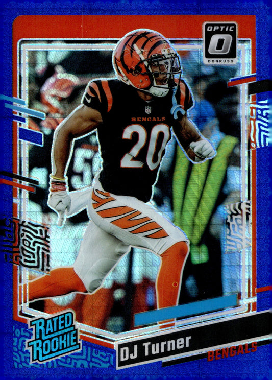 DJ Turner 2023 Panini Donruss Optic Rated Rookie Blue Prism Prizm RC #220 - Collector Store LLC