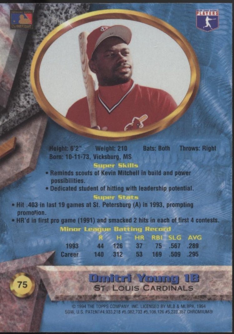Dmitri Young 1994 Bowman's Best #75 - Collector Store LLC