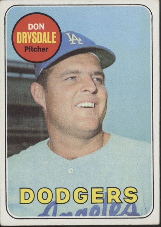 Don Drysdale 1969 Topps #400 Los Angeles Dodgers EX #2 - Collector Store LLC