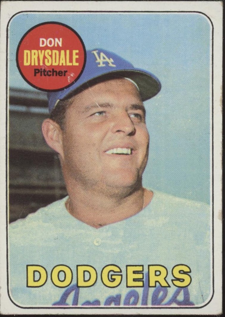 Don Drysdale 1969 Topps #400 Los Angeles Dodgers GD - Collector Store LLC