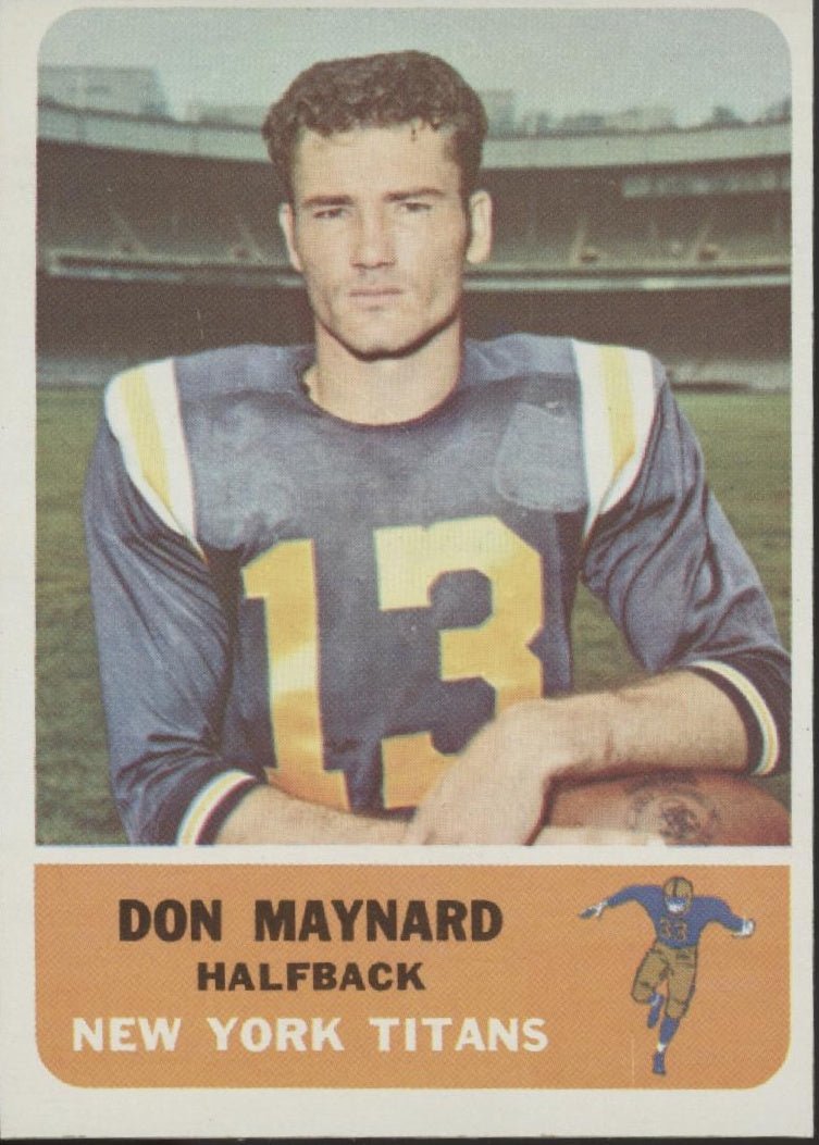 Don Maynard 1962 Fleer #59 New York Titans EX | Collector Store LLC