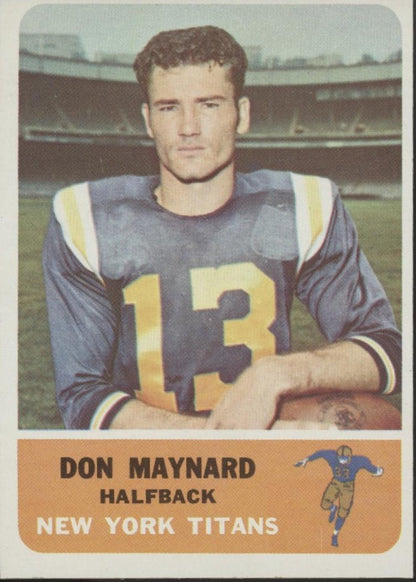 Don Maynard 1962 Fleer #59 New York Titans EX - Collector Store LLC