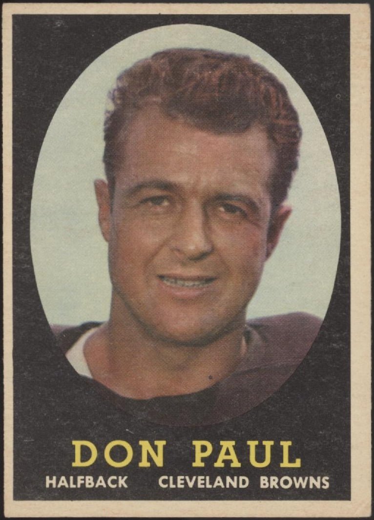 Don Paul 1958 Topps #91 Cleveland Browns VG - EX - Collector Store LLC
