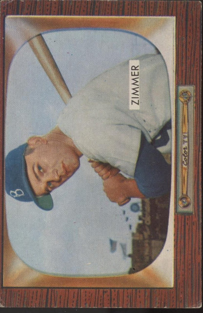 Don Zimmer 1955 Bowman RC #65 Brooklyn Dodgers GD - Collector Store LLC