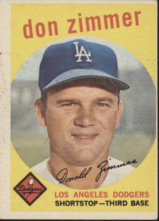 Don Zimmer 1959 Topps #287 Los Angeles Dodgers VG #2 - Collector Store LLC