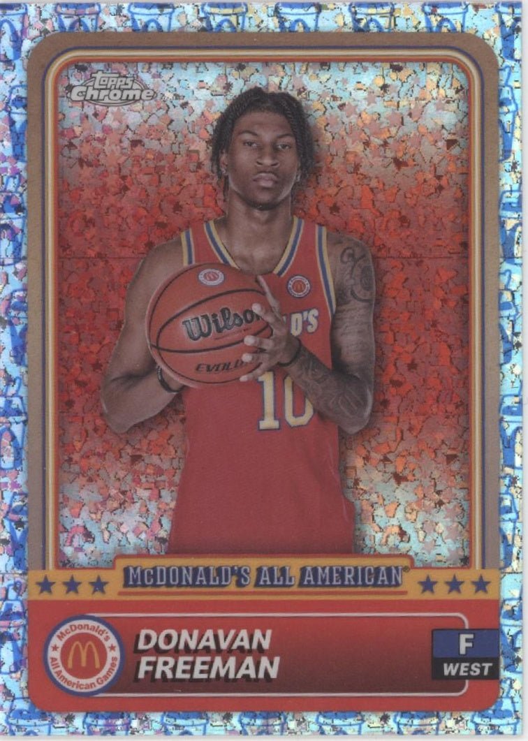 Donavan Freeman 2024 Topps Chrome McDonald's All American McFlurry Refractor #87 - Collector Store LLC