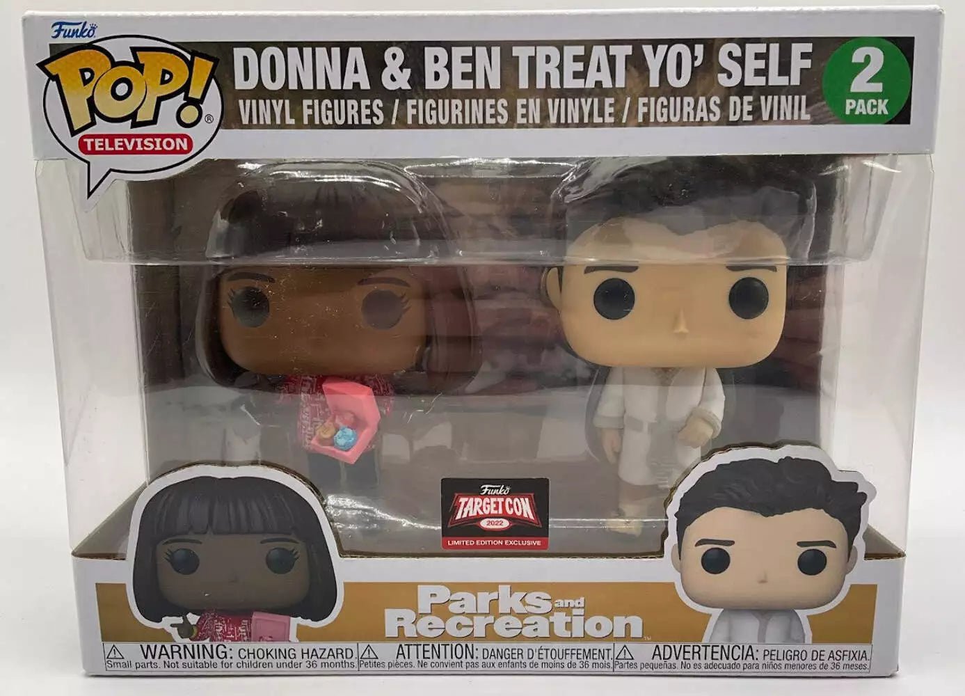 Donna & Ben Treat Yo' Self Funko Pop! Parks & Recreation 2 Pack Target Con 2022 - Collector Store LLC