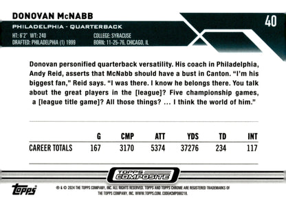 Donovan McNabb 2023 Topps Composite Chrome #40 - Collector Store LLC