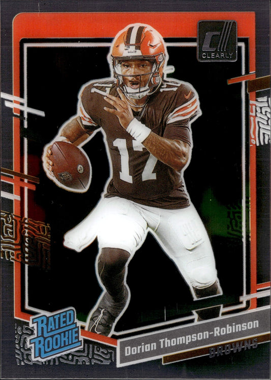 Dorian Thompson - Robinson 2023 Panini Clearly Donruss Rated Rookie RC #60 - Collector Store LLC