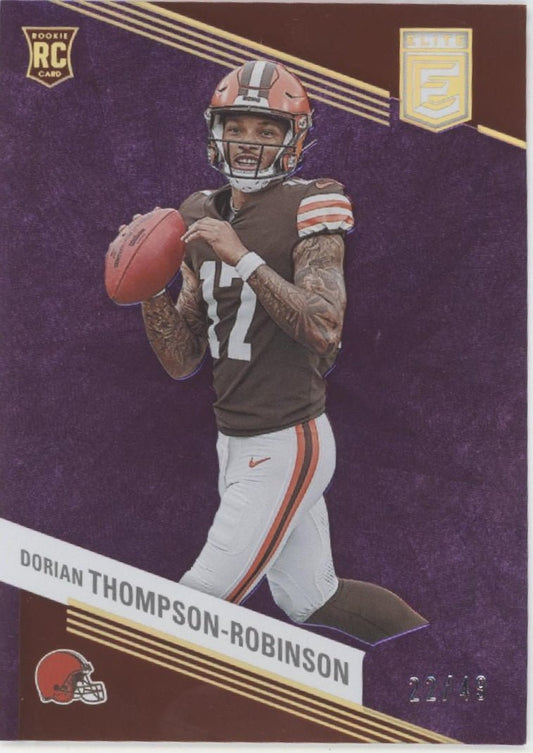 Dorian Thompson - Robinson 2023 Panini Donruss Elite Red RC 22/49 #136#136 - Collector Store LLC