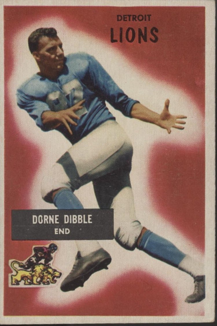 Dorne Dibble 1955 Bowman RC #4 Detroit Lions EX - Collector Store LLC