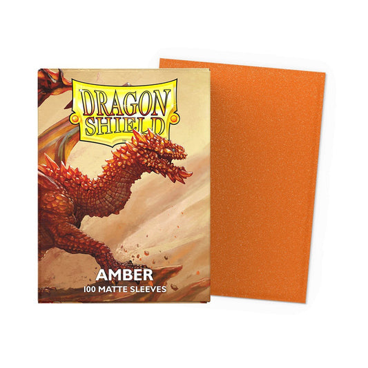 Dragon Shield: 100ct Standard Size Amber Matte Sleeves - Collector Store LLC