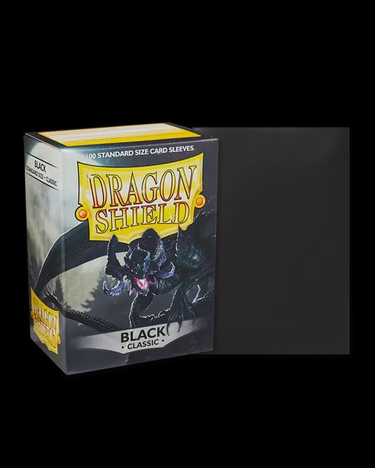 Dragon Shield: 100ct Standard Size Classic Black Sleeves - Collector Store LLC