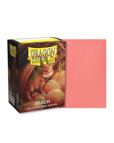 Dragon Shield: 100ct Standard Size Dual Matte Peach Sleeves - Collector Store LLC