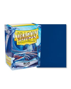 Dragon Shield: 100ct Standard Size Matte Blue Sleeves - Collector Store LLC