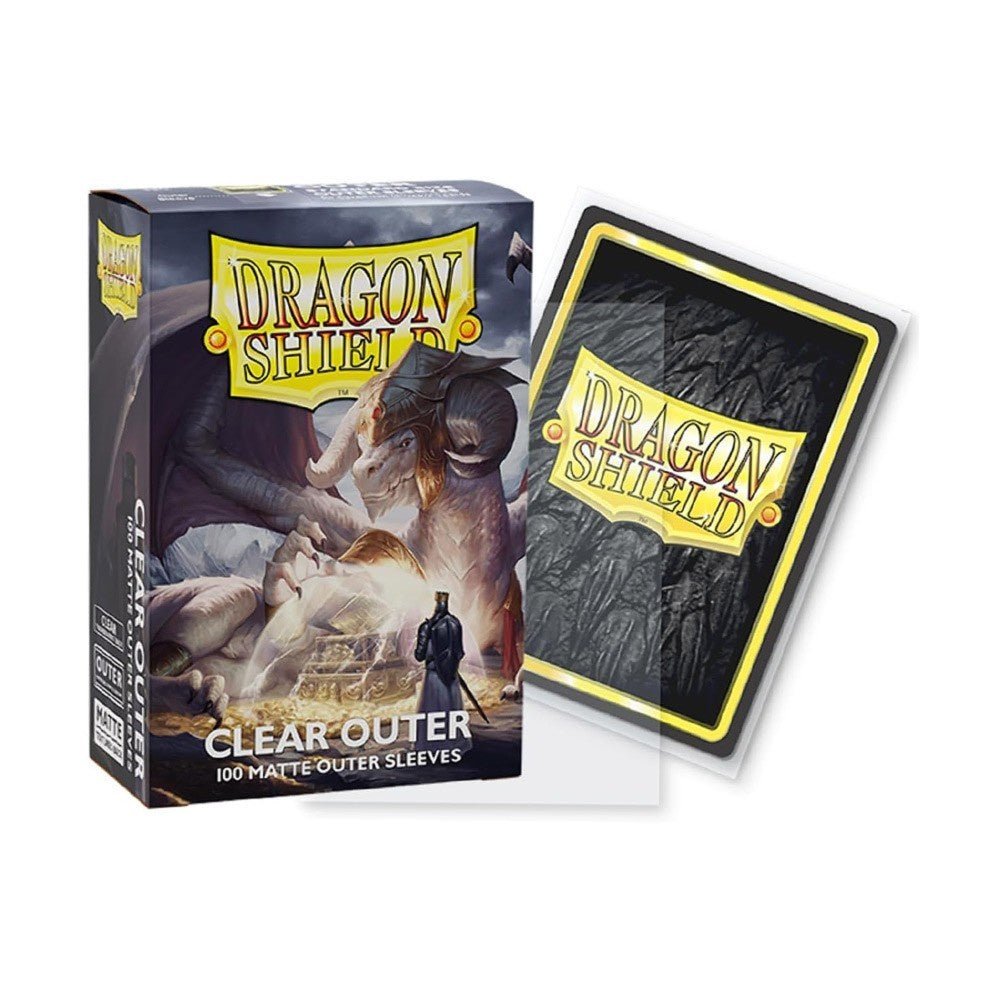 Dragon Shield: 100ct Standard Size Matte Clear Outer Sleeves - Collector Store LLC