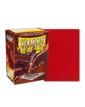 Dragon Shield: 100ct Standard Size Matte Crimson Sleeves - Collector Store LLC