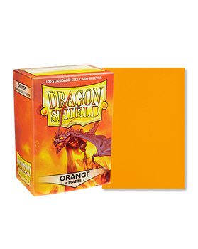 Dragon Shield: 100ct Standard Size Matte Orange Sleeves - Collector Store LLC