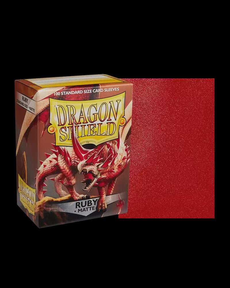 Dragon Shield: 100ct Standard Size Matte Ruby Sleeves - Collector Store LLC