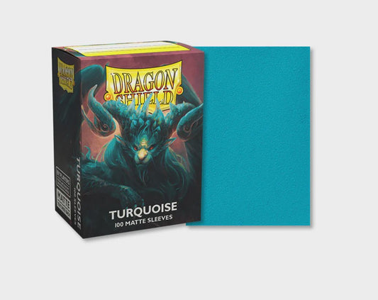 Dragon Shield: 100ct Standard Size Players' Choice Matte Turquoise Sleeves - Collector Store LLC