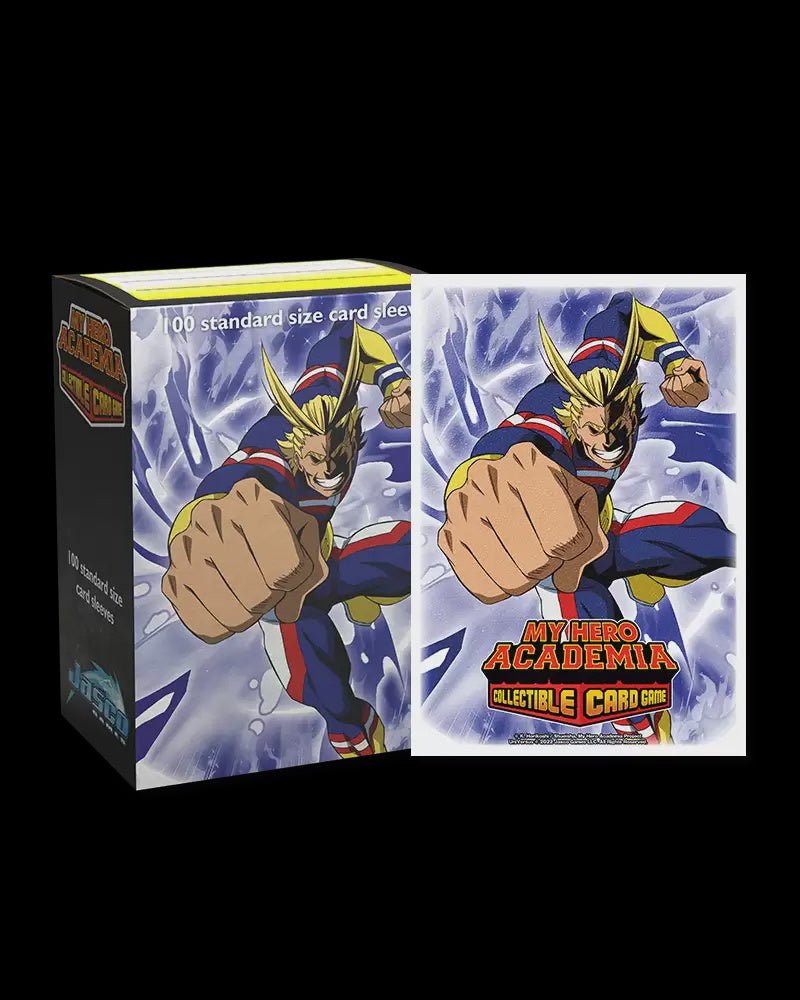 Dragon Shield: 100ct Standard Sized Matte Art My Hero Academia All Might Punch Sleeves - Collector Store LLC