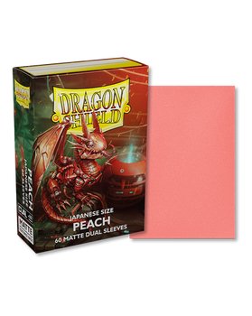 Dragon Shield: 60ct Japanese Sized Dual Matte Peach Sleeves - Collector Store LLC