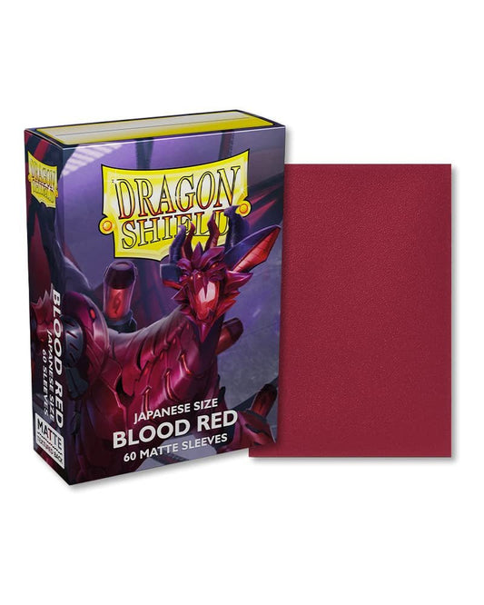 Dragon Shield: 60ct Japanese Sized Matte Blood Red Sleeves - Collector Store LLC