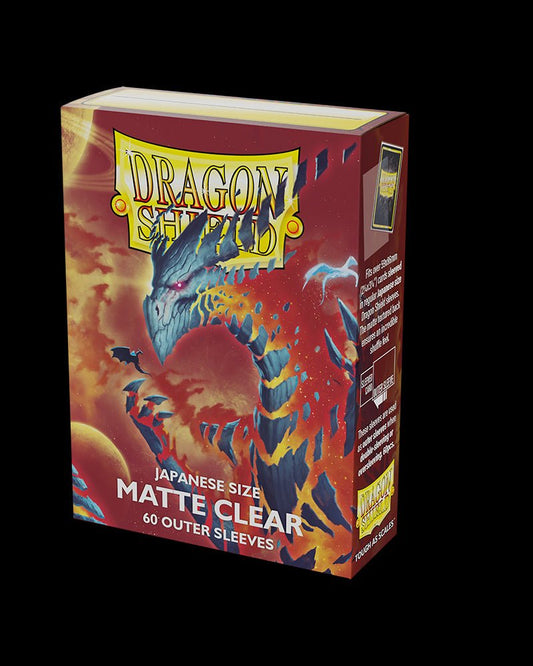 Dragon Shield: 60ct Japanese Sized Matte Clear Outer Sleeves - Collector Store LLC