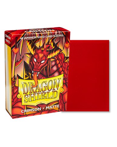 Dragon Shield: 60ct Japanese Sized Matte Crimson Sleeves - Collector Store LLC