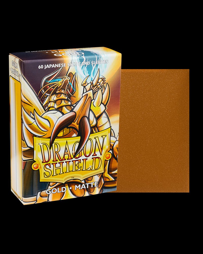 Dragon Shield: 60ct Japanese Sized Matte Gold Sleeves - Collector Store LLC