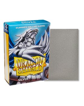 Dragon Shield: 60ct Japanese Sized Matte Silver Sleeves - Collector Store LLC