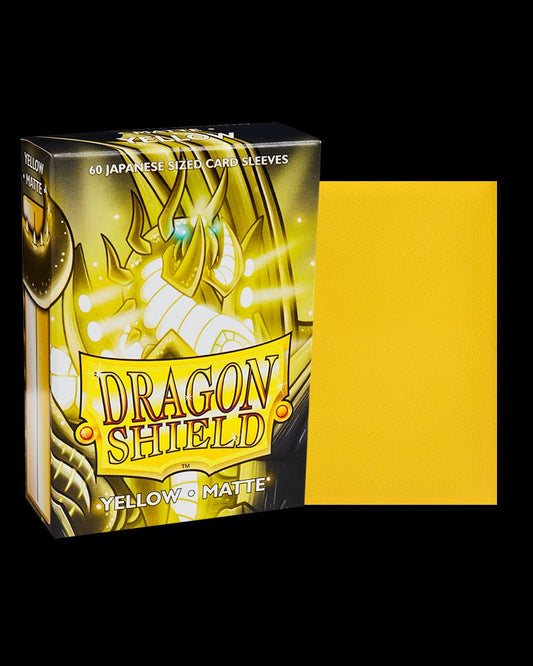 Dragon Shield: 60ct Japanese Sized Matte Yellow Sleeves - Collector Store LLC