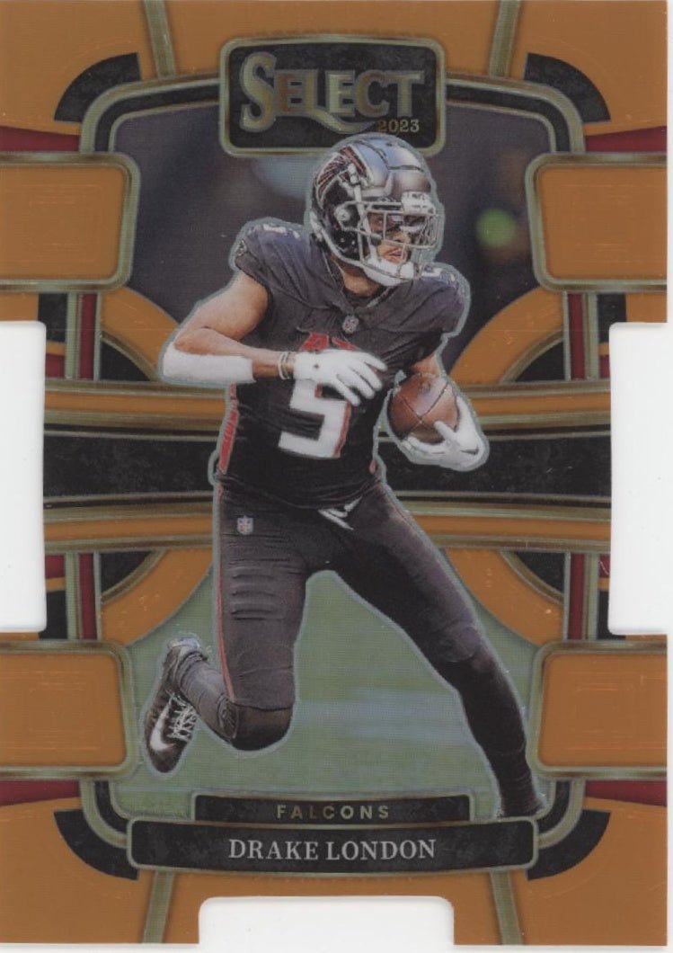 Drake London 2023 Panini Select Die - Cut Orange Prizm 051/499 #6 - Collector Store LLC