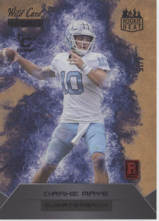 Drake Maye 2023 Wild Card Matte Rookie Heat Chase RC 4/15 #RH - DM - Collector Store LLC