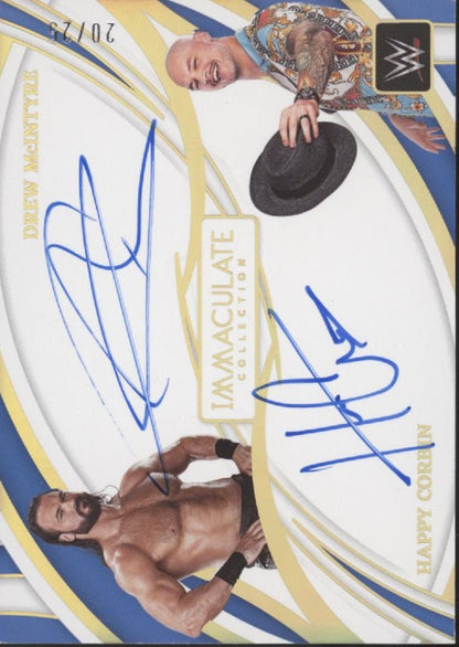 Drew McIntyre / Happy Corbin 2022 Panini Immaculate Collection Dual Auto 20/25 - Collector Store LLC