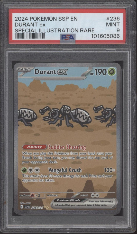 Durant ex Pokemon Surging Sparks Special Illustration Rare #236 PSA 9 - Collector Store LLC