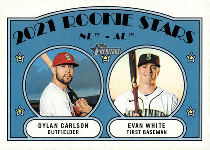 Dylan Carlson / Evan White 2021 Topps Heritage Rookie Stars 295 - Collector Store LLC