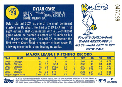 Dylan Cease 2024 Topps Archives Holo 047/199 #159 - Collector Store LLC