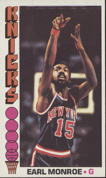 Earl Monroe 1976 - 77 Topps Oversized #98 New York Knicks - Collector Store LLC