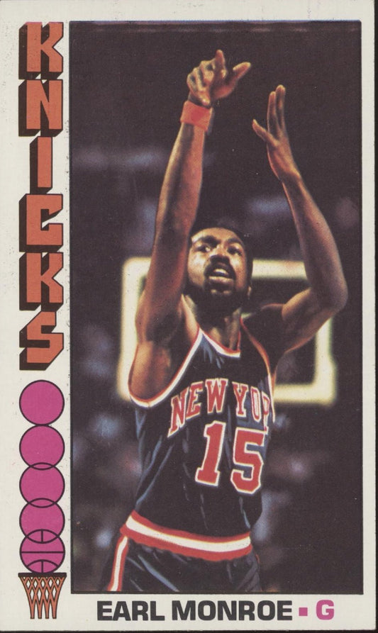 Earl Monroe 1976 - 77 Topps Oversized #98 New York Knicks - Collector Store LLC