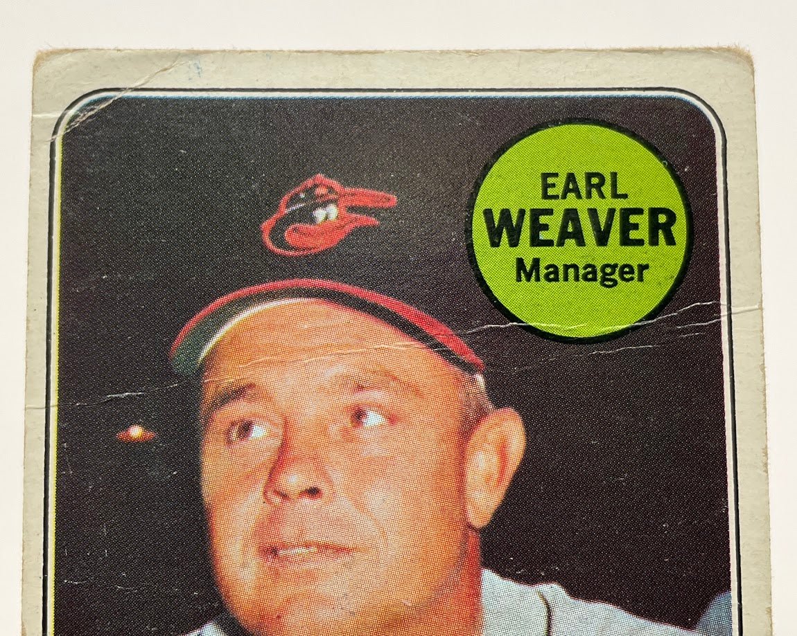 Earl Weaver 1969 Topps RC #516 Baltimore Orioles GD - Collector Store LLC