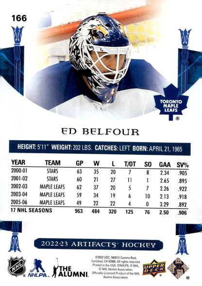 Ed Belfour 2022 - 23 Upper Deck Artifacts Bronze 135/299 #166 - Collector Store LLC