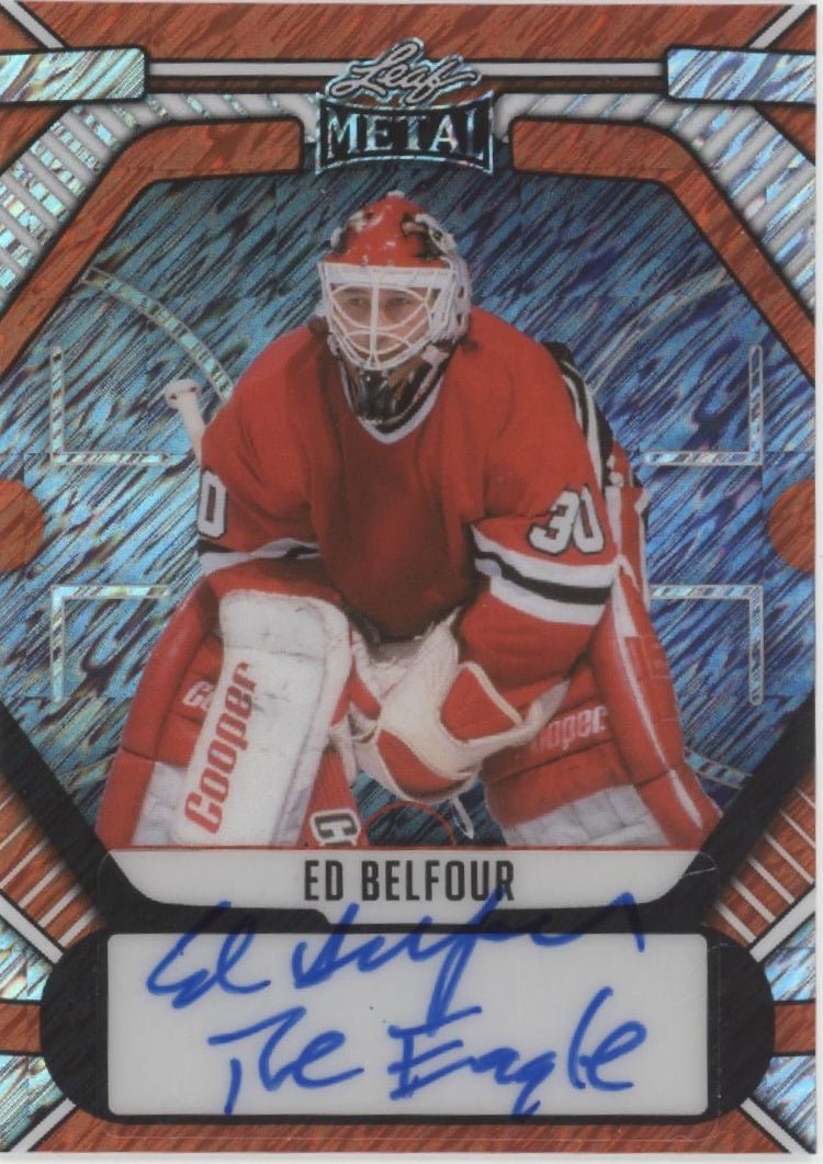 Ed Belfour 2025 Leaf Metal Auto 3/6 BA - EB1 - Collector Store LLC