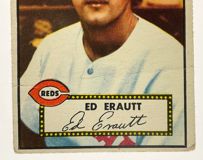 Ed Erautt 1952 Topps Cincinnati Reds RC #171 VG - Collector Store LLC