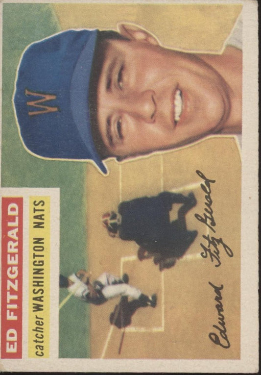 Ed Fitzgerald 1956 Topps #198 Washington Senators EX - Collector Store LLC